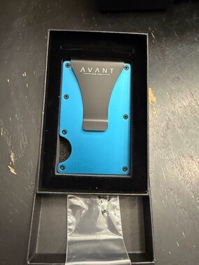 Blue Aluminum Money Clip Wallet
